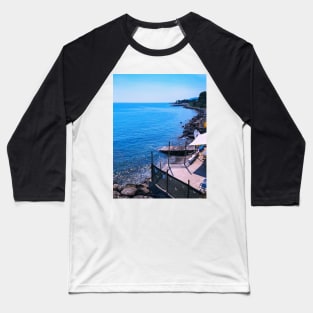 Italian Bay Beach Sea Coast Sanremo Italy Baseball T-Shirt